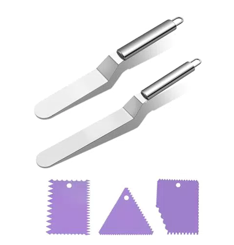 Boolico Edelstahl Winkelpalette – Spatula für Torten und Tortendekoration