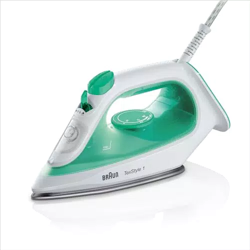Braun Dampfbügeleisen TexStyle 1 SI1019RD mit Antihaftbeschichteter Sohle und 1900 Watt