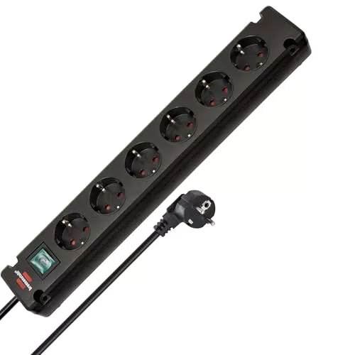 Brennenstuhl Bremounta Steckdosenleiste mit Schalter und 3m Kabel