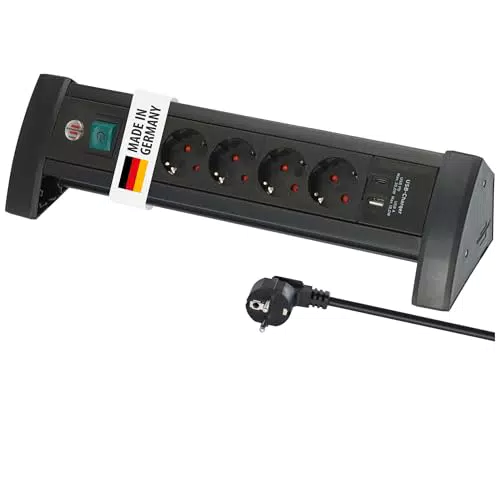 Brennenstuhl Premium Office-Line Steckdosenleiste mit USB C PD 30W und USB A 18W