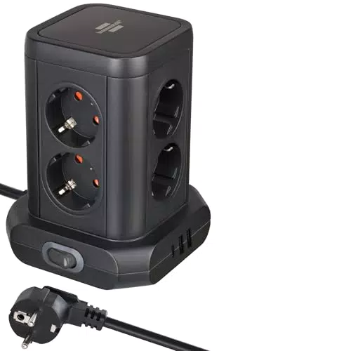Brennenstuhl Steckdosenturm 8-Fach mit USB A und USB C Power Delivery