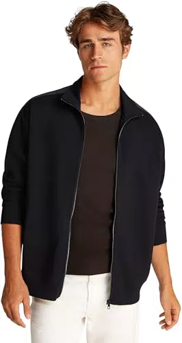 Calvin Klein Herren Sweatshirt mit Reißverschluss und Logo Tape