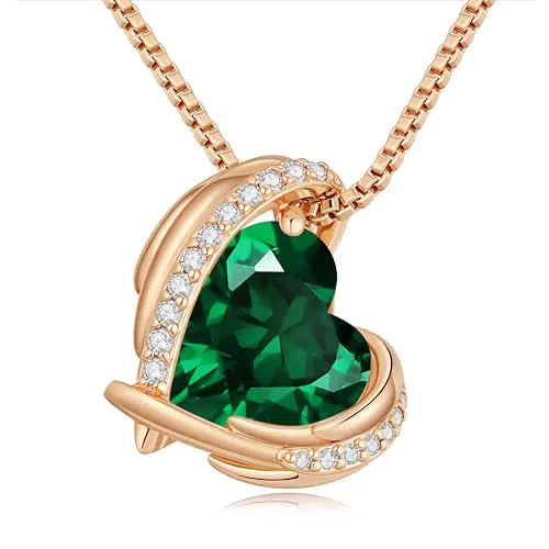 CDE Kette Damen Rosegold Herz Halskette für Frauen Schmuck mit Elegante Geschenkverpackung Weihnachten Geschenk für Sie Frau Freundin Mama Valentinstag/Party/Hochzeitstag/Jubiläum/Geburtstag