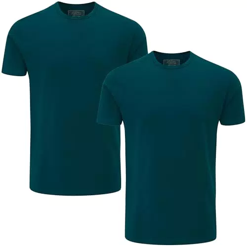Charles Wilson Herren Elastan T-Shirts mit Rundhalsausschnitt