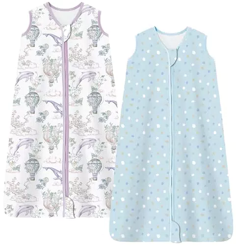 Chilsuessy Sommerschlafsack 0.5 Tog 100% Baumwolle für Neugeborene