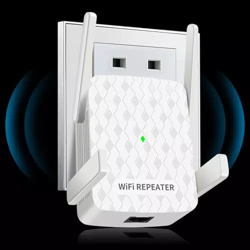 CINAMON WLAN Verstärker 300 Mbit/s, WiFi Repeater mit Ethernet-Anschluss