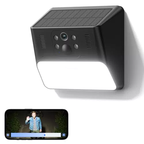 Cinnado Überwachungskamera Außen kabellos mit Akku & Solar, WLAN, Nachtsicht, Alexa