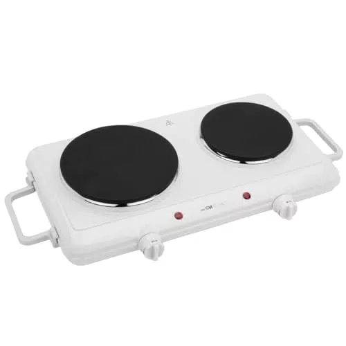 Clatronic DKP 3583 Doppelkochplatte für Camping, Küche & Büro mit Thermostat