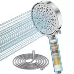 Cobbe Duschkopf mit Schlauch, Hochdruck Handbrause und 20-stufiger Filtration
