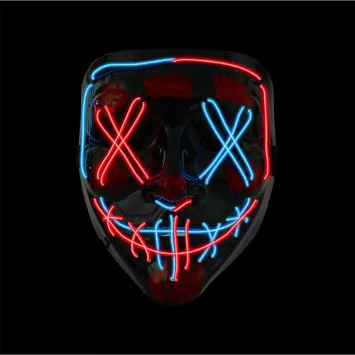 Halloween LED Purge Maske – Steuerbare Kostümmaske für Fasching & Karneval