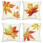 COZZSNUGE Kissenbezüge mit Herbstblättern für Sofa und Wohnzimmer