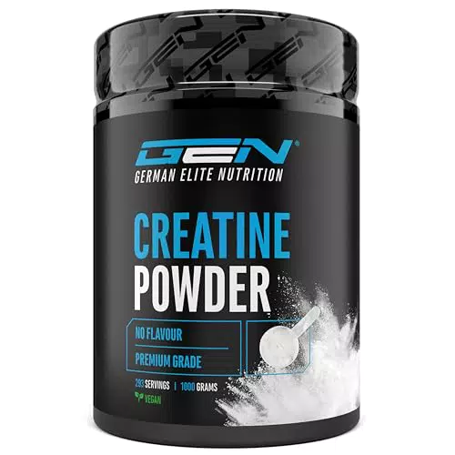 German Elite Nutrition Creatin Monohydrat – Reines, veganes Pulver ohne Zusätze