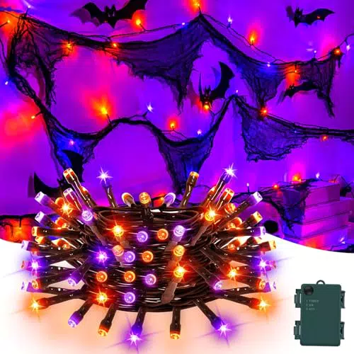 Cshare Halloween Deko Lichterkette mit Timer, 8 Modi, wasserdicht für die Party