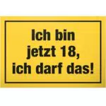 DankeDir! 18 Jahre - Schild für den 18. Geburtstag, Geburtstagsdeko und Geschenkidee