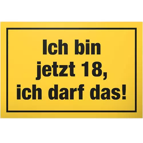 DankeDir! 18 Jahre - Schild für den 18. Geburtstag, Geburtstagsdeko und Geschenkidee