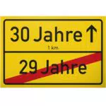 DankeDir! Ortsschild 30 Jahre Geburtstag – Perfekte Geschenkidee für die Feier