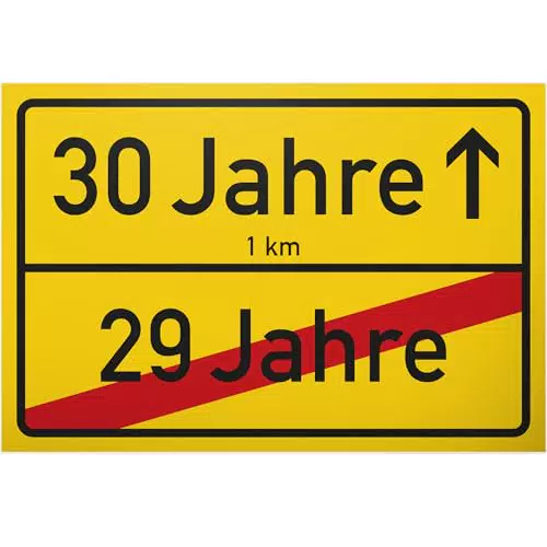 DankeDir! Ortsschild 30 Jahre Geburtstag – Perfekte Geschenkidee für die Feier