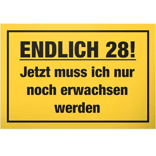 DankeDir! Geburtstagskarte für den 28. Geburtstag - Geschenkidee & Partydeko
