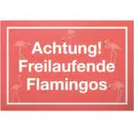 DankeDir! Freilaufende Flamingos Wanddeko - Süße Geschenkidee für Freunde