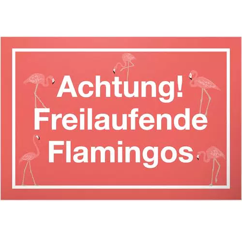 DankeDir! Freilaufende Flamingos Wanddeko - Süße Geschenkidee für Freunde