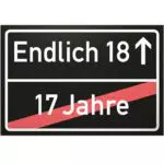 DankeDir! Ortsschild Geschenk zum 18. Geburtstag für besten Freund oder Freundin