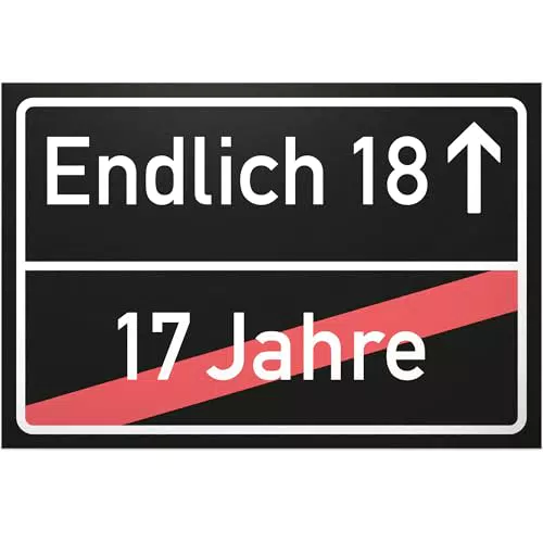 DankeDir! Ortsschild Geschenk zum 18. Geburtstag für besten Freund oder Freundin
