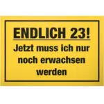 DankeDir! Schild zum 23. Geburtstag – Geschenkidee für Männer und Frauen