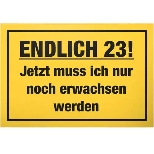 DankeDir! Schild zum 23. Geburtstag – Geschenkidee für Männer und Frauen
