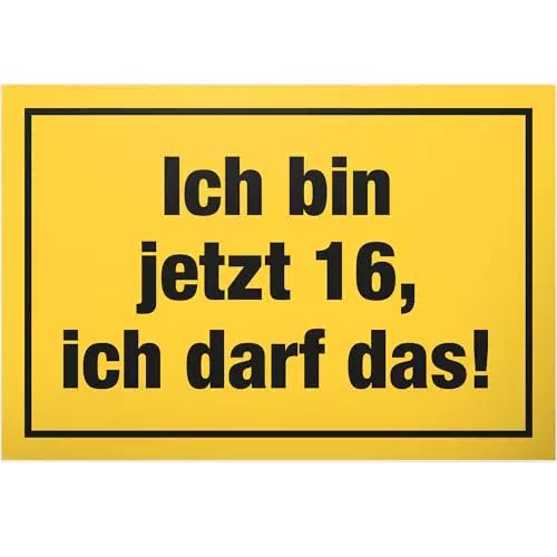 DankeDir! Geburtstagsdeko Schild für den 16. Geburtstag - Geschenkidee für Jungen & Mädchen