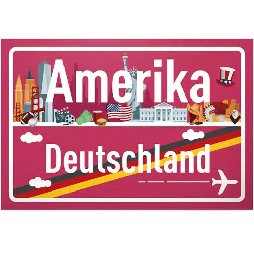 DankeDir! Ortsschild USA Deutschland - Geschenkidee für Reise und Urlaub