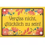 DankeDir Spruchschild - Glücklich sein Wanddeko für Kollegen und Freunde