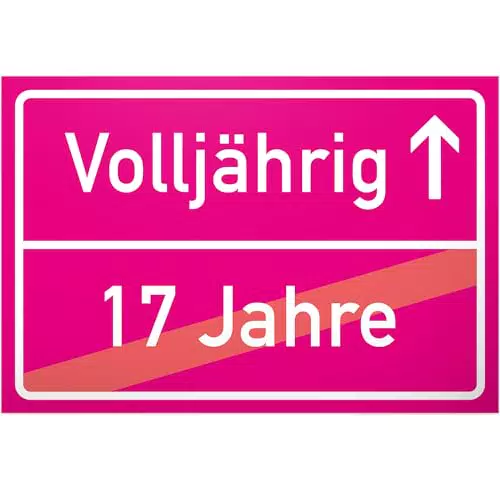 DankeDir! Ortsschild Geschenk zur Volljährigkeit für besten Freund oder Freundin
