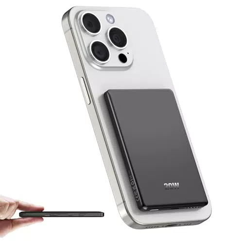 Dbasne Magnetische Power Bank 5000mAh, PD 20W, QC 3.0 für iPhone und Outdoor