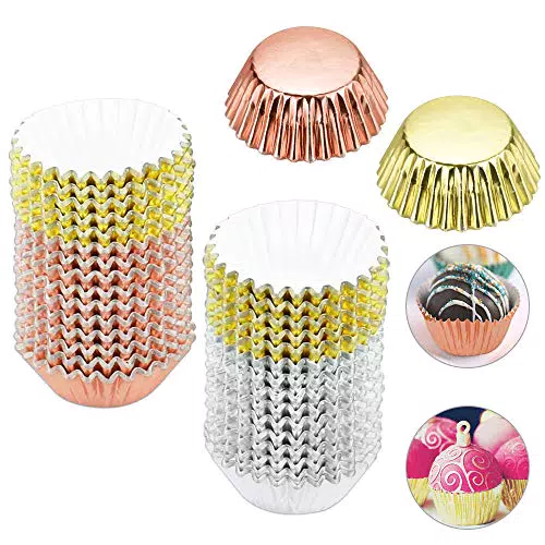 DECARETA Muffinformen aus Alufolie und Papier – Ideal für Cupcakes und Muffins