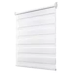 Deswell Doppelrollo Klemmfix ohne Bohren - Rollos für Fenster mit Lichtdurchlässigkeit und Verdunkelung