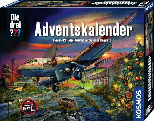 KOSMOS Die drei ??? Adventskalender – Rätselspaß auf dem Flugplatz für Kinder ab 8 Jahren