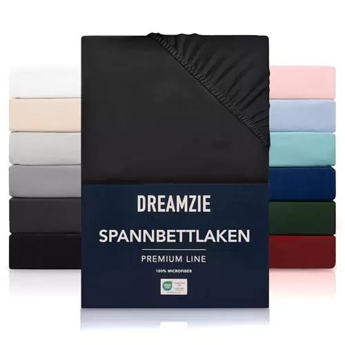 Dreamzie Spannbettlaken mit Gummizug - Hochwertige Mikrofaser, schadstoffgeprüft
