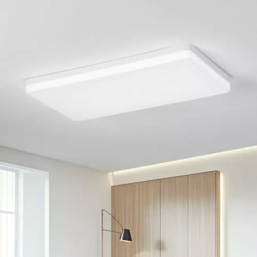 EASY EAGLE LED Deckenleuchte 48W, IP44 - Flache Lampe für Wohnräume und Büro