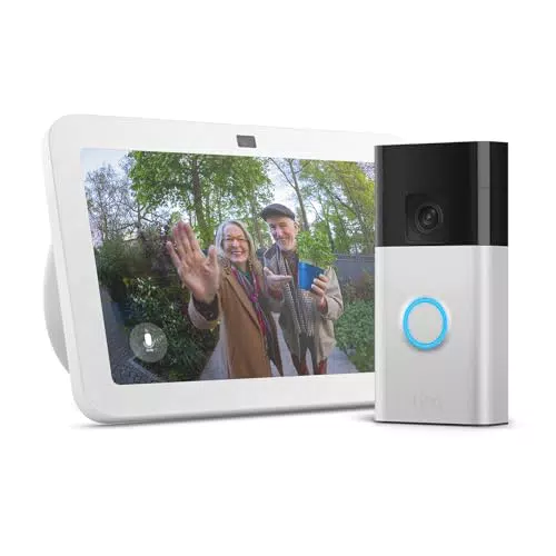 Echo Show 8 (Neueste Generation) und Ring Akku-Videotürklingel