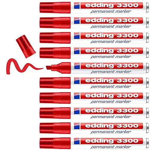 Edding 3300 Permanentmarker, schnell trocknend, wasserfest, wischfest, Universalmarker