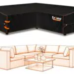 Enzeno Gartenmöbel Abdeckung L-Form, wasserdicht und winddicht für Ecksofas