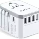 EPICKA Reiseadapter TA-105, Universeller Steckdosenadapter mit 4 USB-A & 1 USB-C