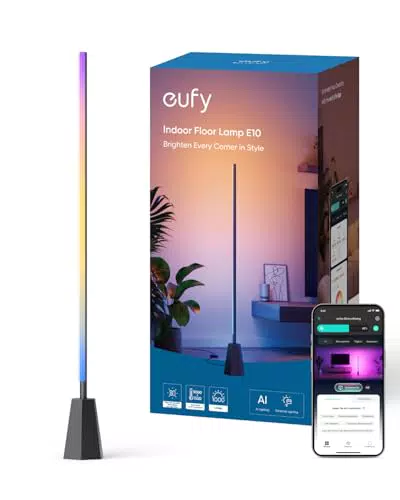eufy Stehlampe E10, RGBWW LED, smarte Lichtsteuerung mit App und Musikmodus