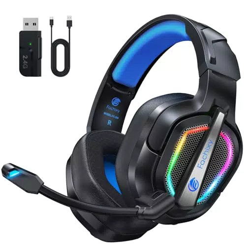Fachixy FC200 Wireless Gaming Headset mit Mikrofon für PS5, PS4 und PC