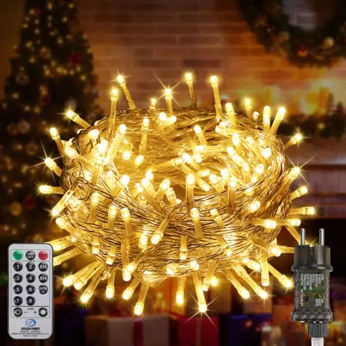 FairyGlim Weihnachtslichterkette mit Fernbedienung - Wasserdicht für Outdoor Deko