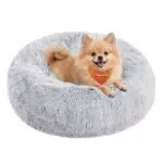 Hundebett von Feandrea - Flauschiges Katzenbett mit Donut Kissen