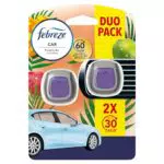 Febreze Auto Lufterfrischer Vanille, Starterset, Auto Duft gegen Gerüche