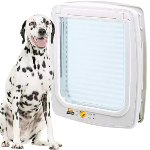 Ferplast Hundeklappe SWING 11 - 4-Wege Haustiertür für Hunde und Katzen