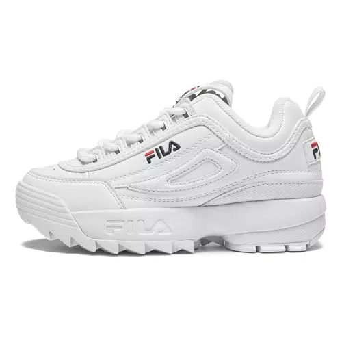 FILA Unisex Kinder Disruptor Teens Sneaker, White