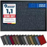 Gentle North Hochwertige Fußmatte Beige Schwarz 40x60cm groß für Innen & Außen - Schmutzfangmatte rutschfest